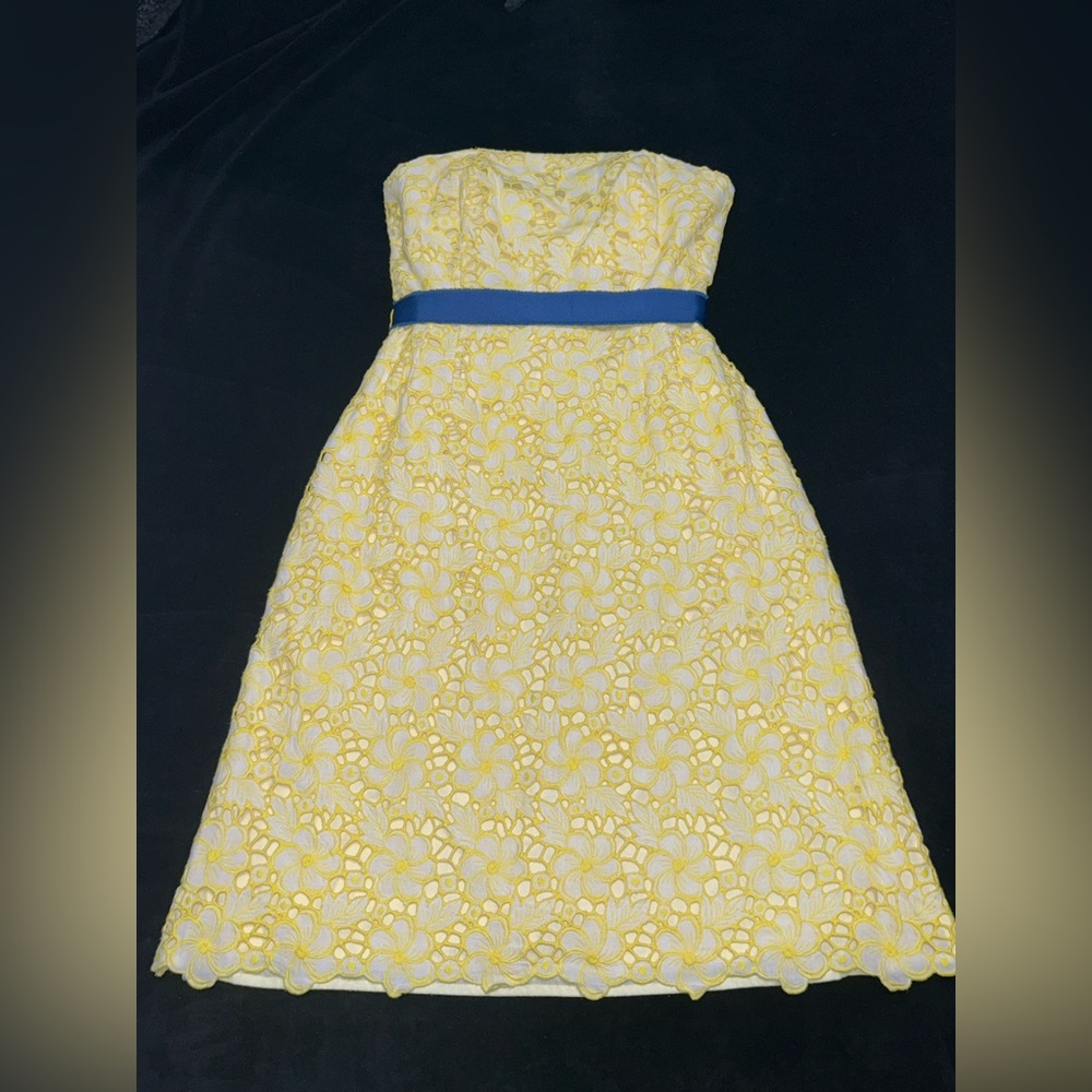 Lilly Pulitzer Yellow Floral Dress
